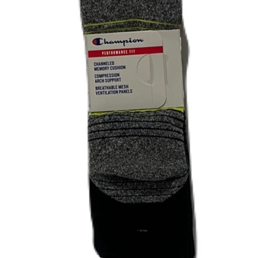 Champion Men's Performance Fit Ankle Socks 4-Pairs Size 6-12 Cushioned Sole